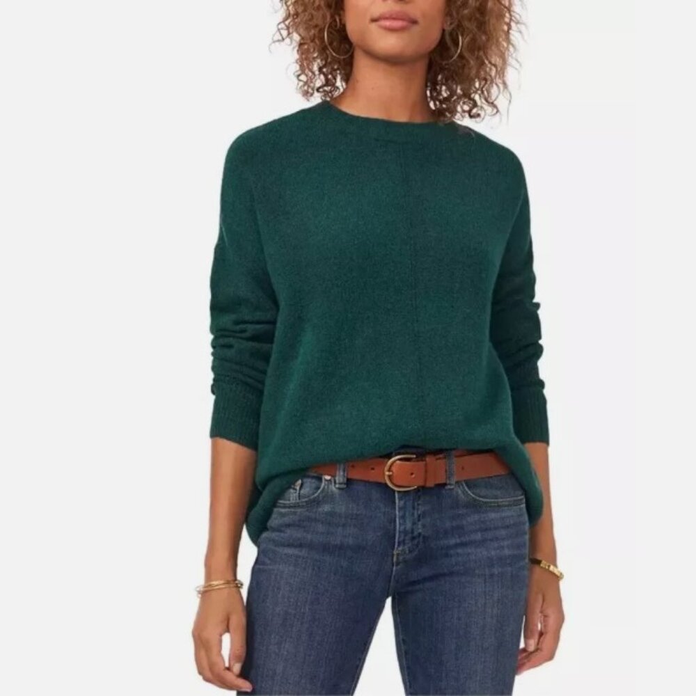 NWT Vince Camuto Windsor Moss Green Pullover Sweater Sz. M Ret. $69